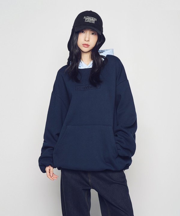 acmé de la vie Woven Quilting Wide Hoodie 3 Color
