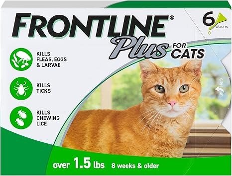 Plus for Cats and Kittens (1.5 pounds and over) Flea and Tick Treatment, 6 Doses