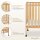 3 in 1 Portable Folding Stationary Side Crib in Natural, Greenguard Gold Certified