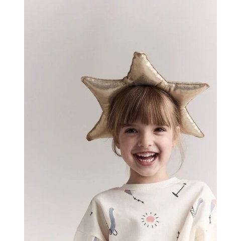 星星亮片发带 金色