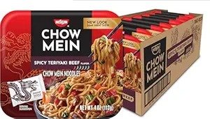 Chow Mein Noodles, Spicy Teriyaki Beef, 4 Ounce (Pack of 8)