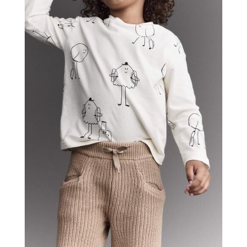 婴幼儿 Squish 长袖印花T恤 奶油色