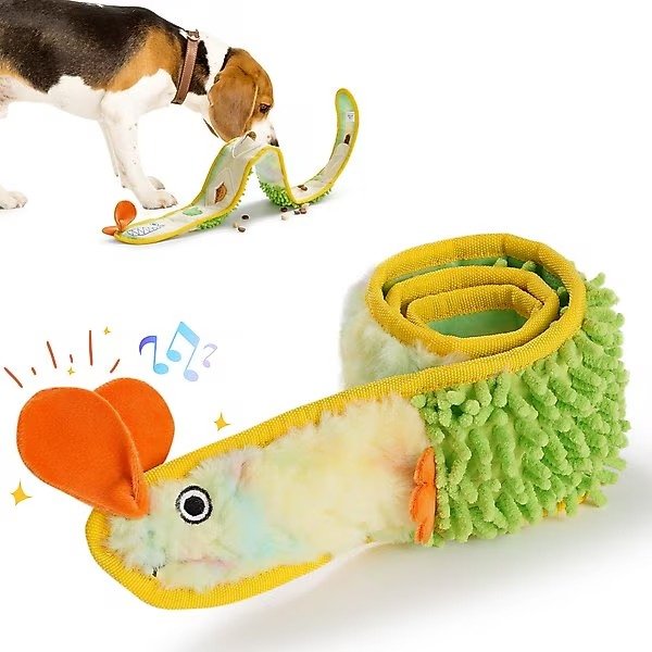 Nocciola Stuffing-Free Plush Dog Toy Yellow/Green
