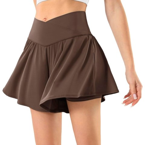 Maxbee High Waisted Tennis Skort with Pockets