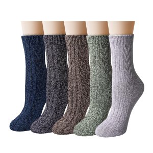 Loritta Wool Socks for Women 5 Pairs