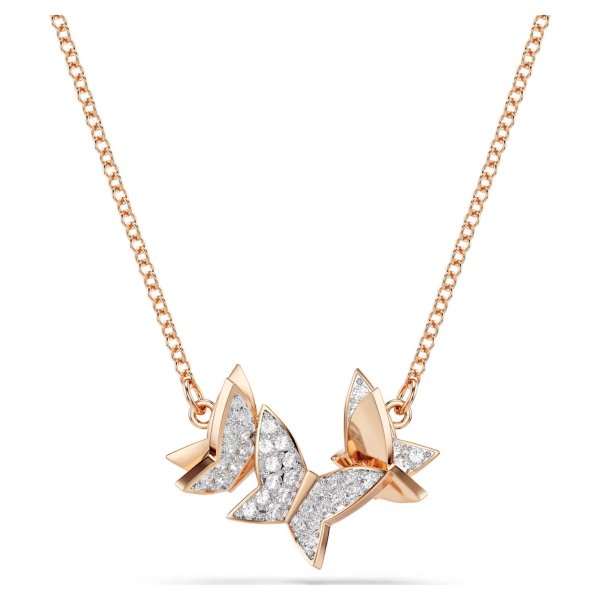Idyllia Lilia Butterfly Necklace Rose Gold-Tone