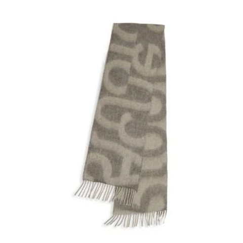 Acne StudiosLogo 羊毛混纺围巾