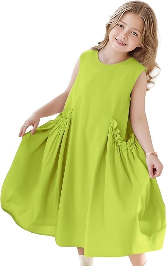  Sleeveless Cotton Midi Dress