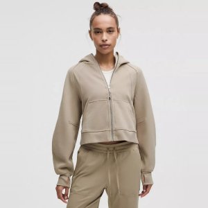 $89码全补货 lululemon Scuba 橡木色连帽衫