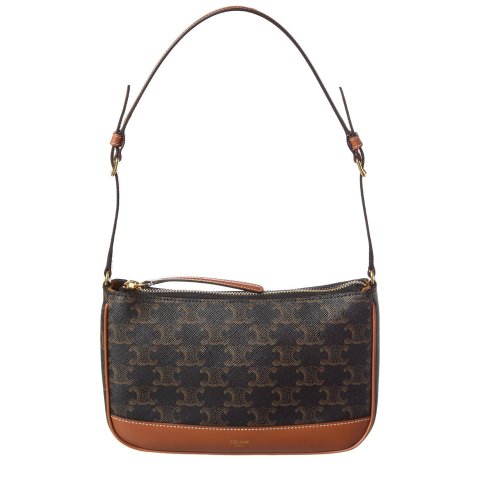 Celine Triomphe Canvas Leather Shoulder Bag