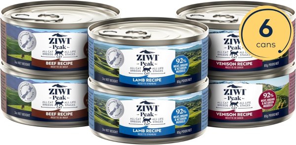ZIWI Peak Wet Cat Food Variety Pack 3oz 6-Pack