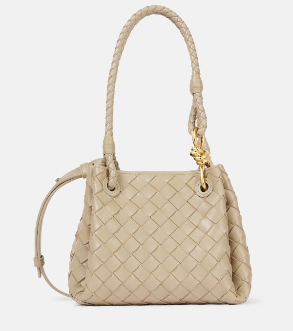 Parachute Intrecciato Leather Small Tote Bag