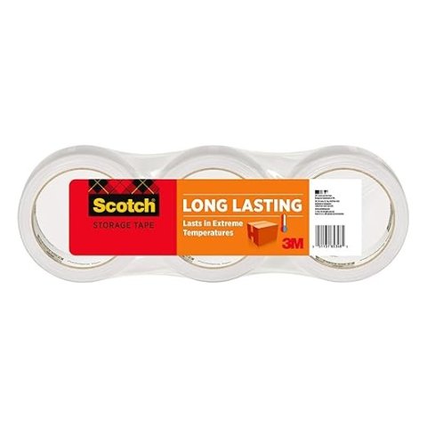 Scotch Storage Tape 3650-3 1.88"x54.6yd 3 Rolls Clear