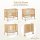 3 in 1 Portable Folding Stationary Side Crib in Natural, Greenguard Gold Certified