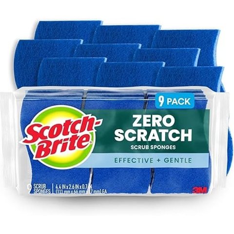 Scotch-BriteNon-Scratch Scrub Sponge, Clean Tough Messes Without Scratching - 9 Sponges Total