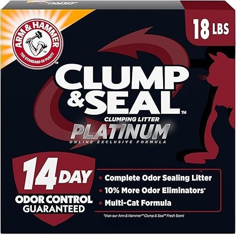Clump & Seal Multi-Cat Complete Odor Sealing Clumping Cat Litter with 14 Days of Odor Control, 18 lbs.