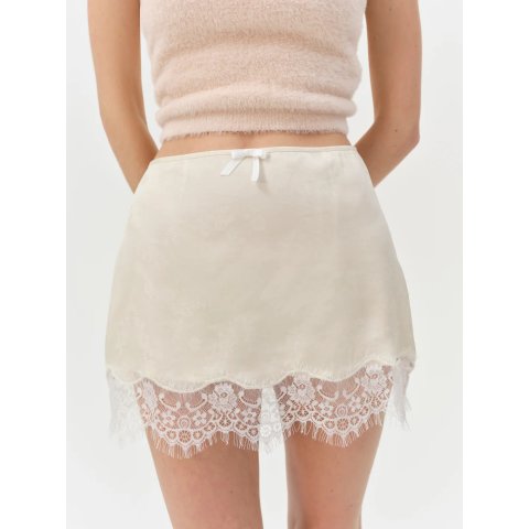 For Love & LemonsMadalie Lace Slip Skirt