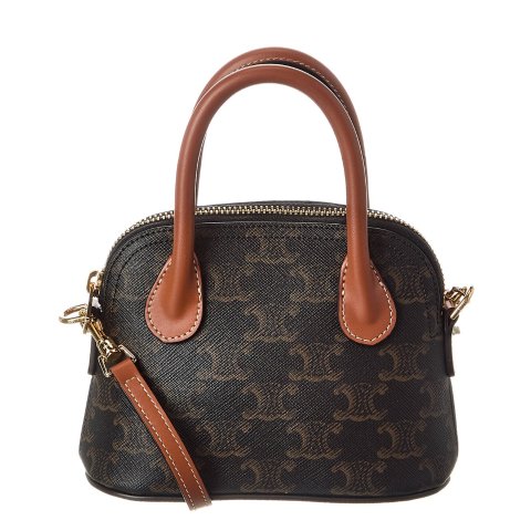 Celine Honorine Mini Canvas Leather Satchel