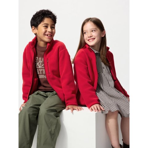  儿童抓绒全拉链夹克，多色选