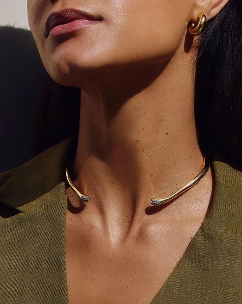 Molten Snow Necklace 18k Gold Plated