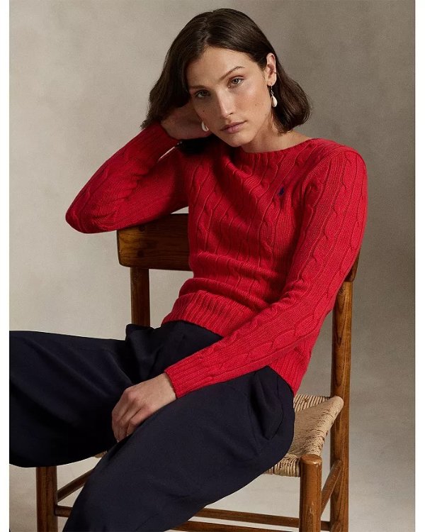 Polo Ralph Lauren Cable Knit Cotton Crewneck Sweater