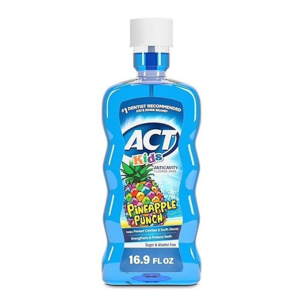 Kids Anticavity Fluoride Rinse, Pineapple Punch Children's Mouthwash, 16.9 oz