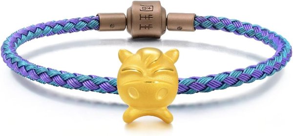 CHOW SANG SANG 24K Gold Zodiac Charm Bracelet