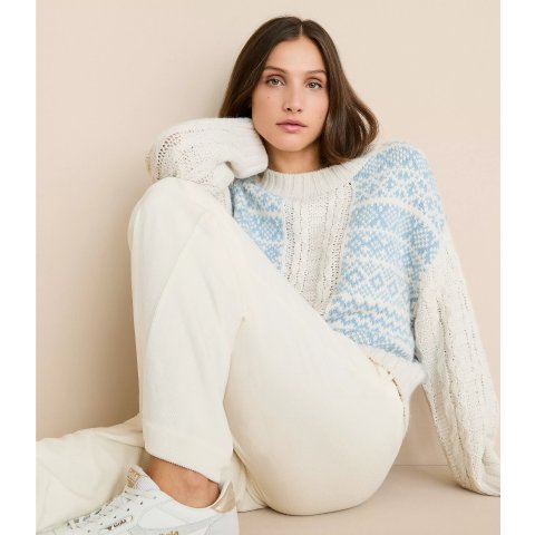 LOFTLou & Grey Fair Isle Cable Sweater