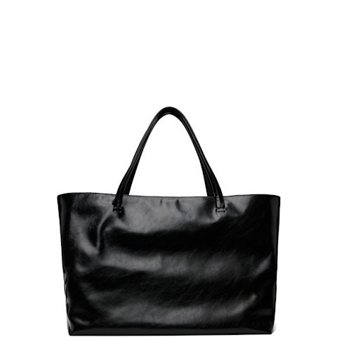 Black Large Leather Tote