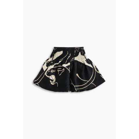 Jacquard Layered Pintucked Shorts