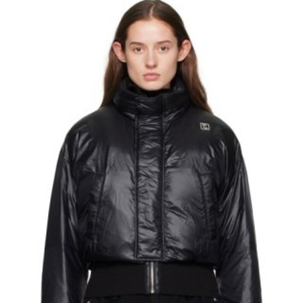 Wooyoungmi Black Down Jacket Satin