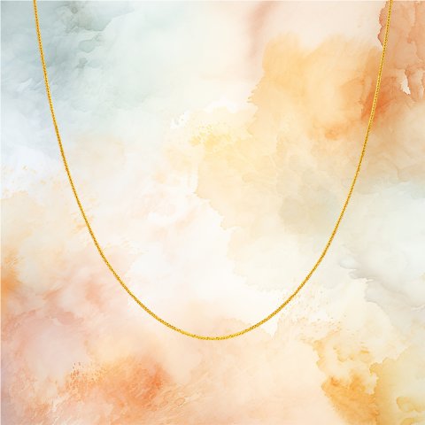 周大福 18K金经典萧邦素链