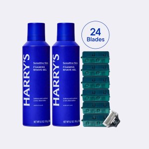Harry s 剃须刀片 24片装 含剃须啫喱