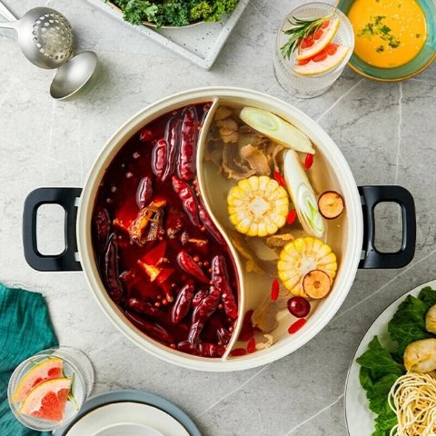 电火锅家用分体式电煮锅烤涮一体多功能电炒锅电烧烤料理锅 3.5L电煮锅