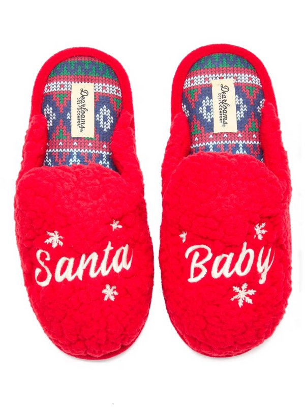 Dearfoams Santa Baby 舒适女式拖鞋