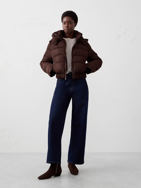 Short Hooded Puffer Jacket