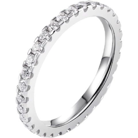 S925 VVS1 Moissanite Eternity Ring