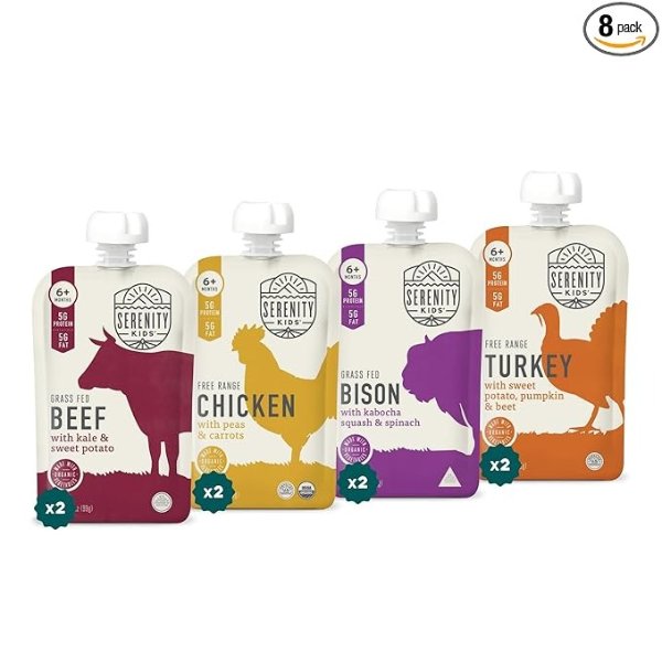 Serenity Kids Baby Food Pouches 3.5oz 8-Pack