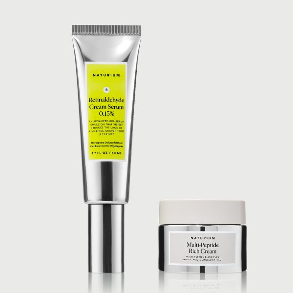 NATURIUM Retinaldehyde Cream Serum 0.15% and Multi-Peptide Rich Cream Bundle