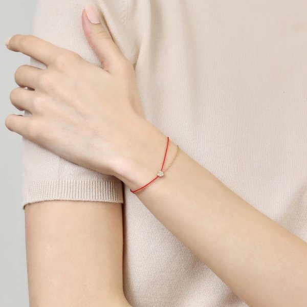 'Love Knot' 18K Rose Gold Diamond Bracelet