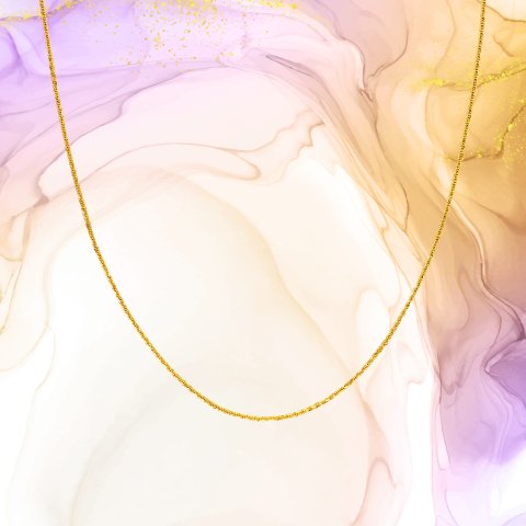 18K金恒雅萧邦素链