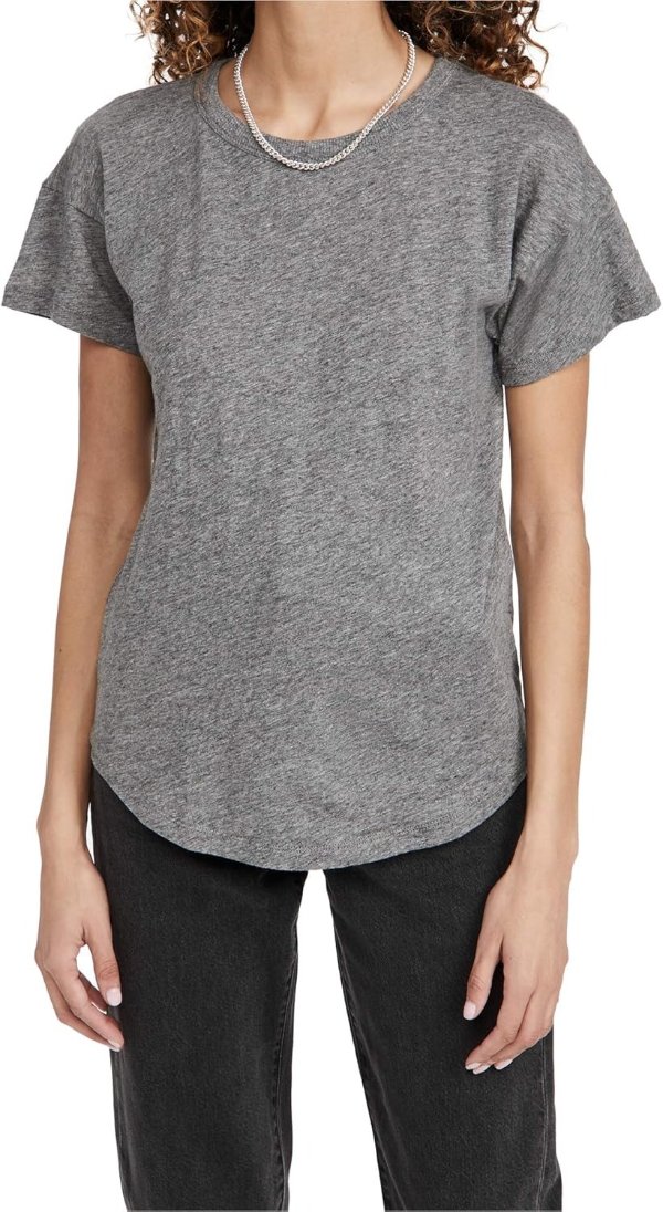  Women's Cotton Rib Crewneck Tee