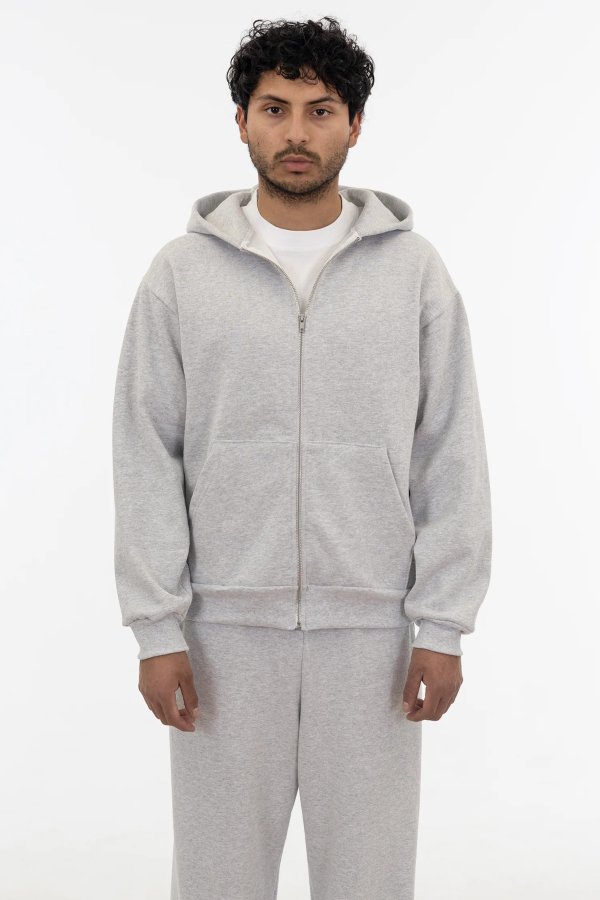 Heavy Fleece Zip-Up Hoodie Piece Dye