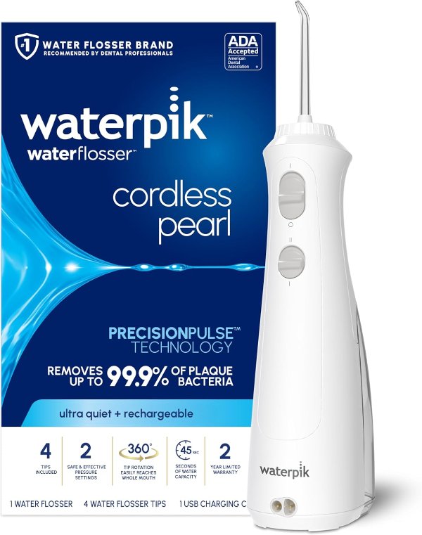 Waterpik Cordless Pearl WF-13 Water Flosser White