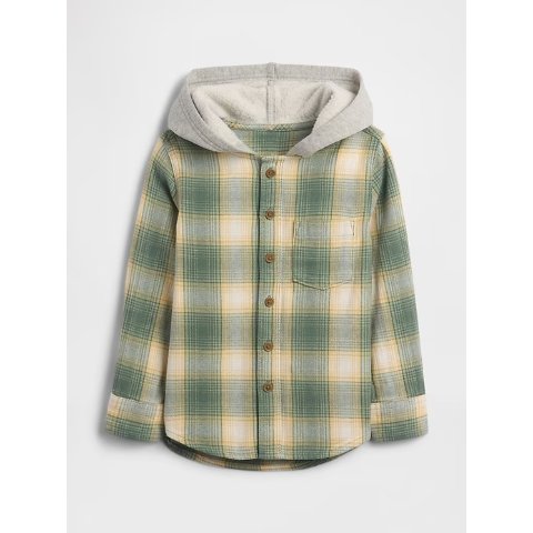 婴儿、小童连帽法兰绒衬衫