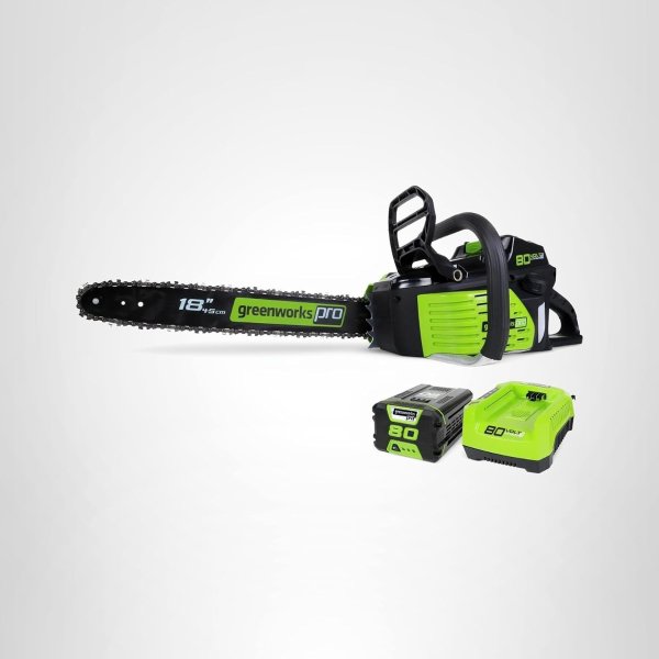 PRO 18-Inch 80V Cordless Chainsaw, 2.0 AH Battery Included GCS80420
