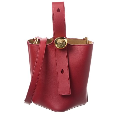 LoewePebble Mini 皮革水桶包