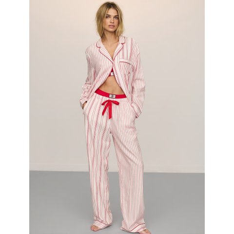 Victoria s SecretFlannel Long Pajama Set