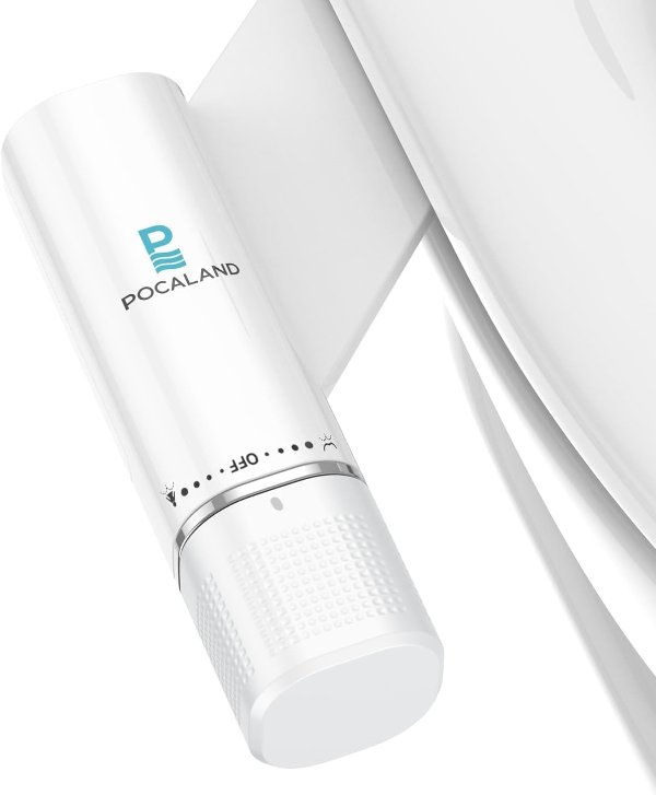 POCALAND Ultra-Slim Bidet Attachment Stainless Steel Inlet White