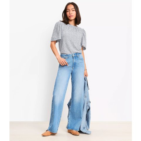 LOFTHigh Rise Wide Leg Jeans Vintage Indigo